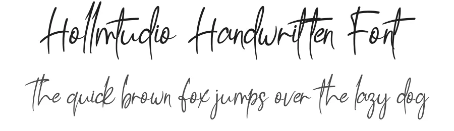 Hollmtudio Handwritten Font by andikastudio — Script Handwritten Font