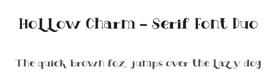 Hollow Charm – Serif Font Duo by Fontysia — Script Handwritten Font