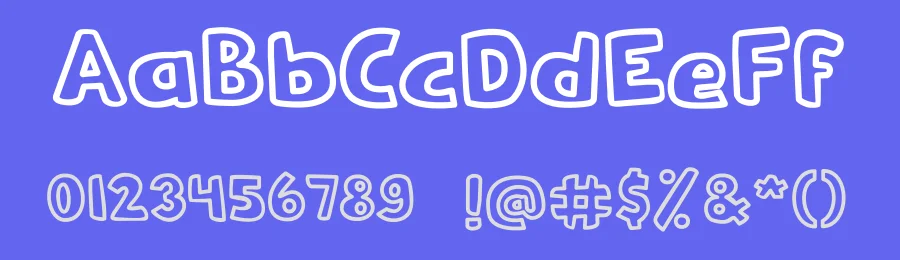 Hollow Playful Font by Pinisiart — Display Font — thumbnail 3