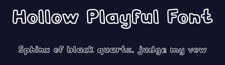 Hollow Playful Font by Pinisiart — Display Font — thumbnail 2