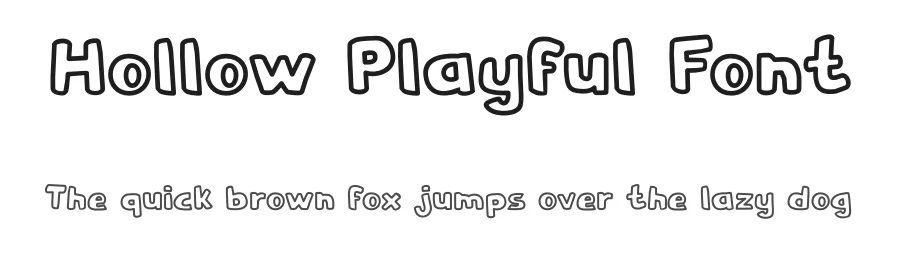 Hollow Playful Font by Pinisiart — Display Font