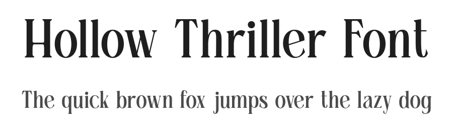 Hollow Thriller Font by roomspace.cl — Display Font