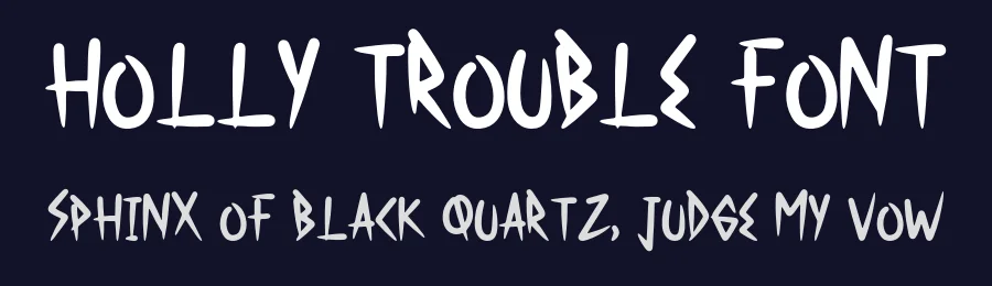 Holly Trouble Font by Forberas Foundry — Decorative Font — thumbnail 2