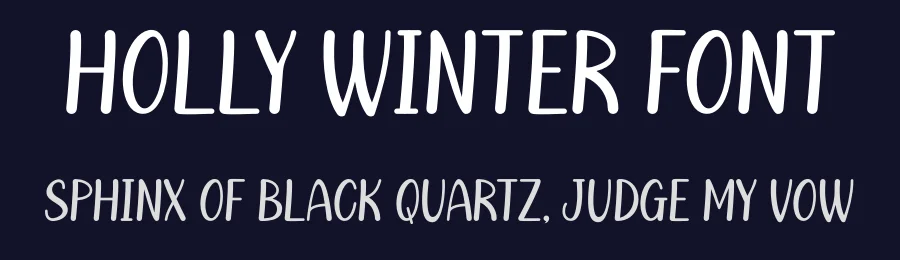 Holly Winter Font by Maiko Hatta — Display Font — thumbnail 2