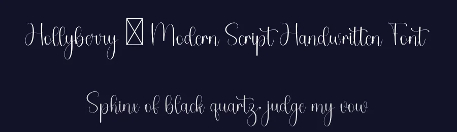 Hollyberry – Modern Script Handwritten Font by freshtypeink — Script Handwritten Font — thumbnail 2