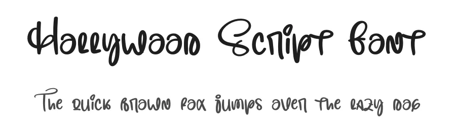 Hollywood Script Font by creativeletter — Script Handwritten Font