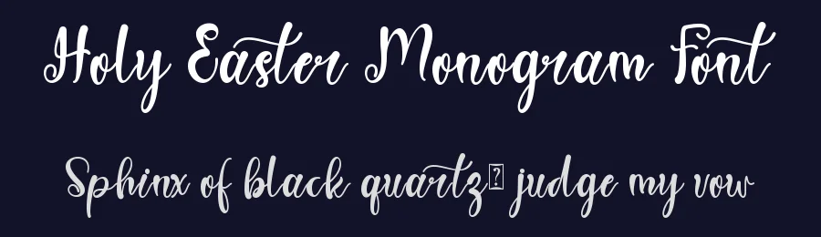 Holy Easter Monogram Font by Yoga Letter — Script Handwritten Font — thumbnail 2