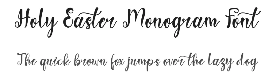 Holy Easter Monogram Font by Yoga Letter — Script Handwritten Font