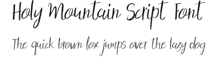 Holy Mountain Script Font by Typeface — Script Handwritten Font