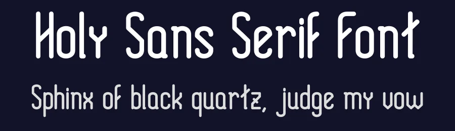 Holy Sans Serif Font by HeitorBerguerand — Sans Serif Font — thumbnail 2