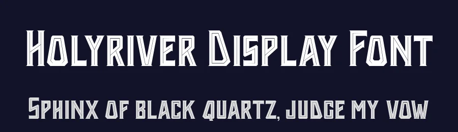 Holyriver Display Font by sancreastd. — Display Font — thumbnail 2