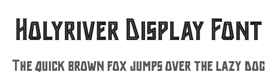 Holyriver Display Font by sancreastd. — Display Font
