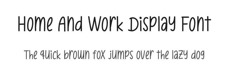 Home And Work Display Font by andikastudio — Script Handwritten Font