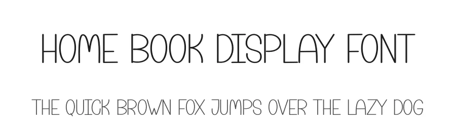 Home Book Display Font by andikastudio — Display Font