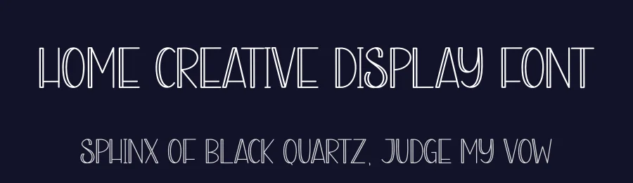 Home Creative Display Font by creativeletter — Display Font — thumbnail 2