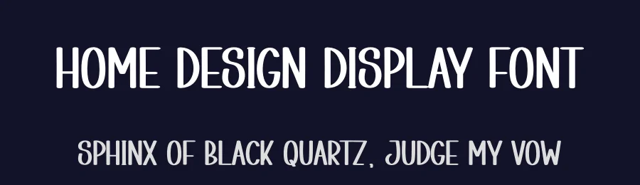Home Design Display Font by creativeletter — Display Font — thumbnail 2