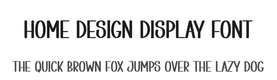 Home Design Display Font by creativeletter — Display Font