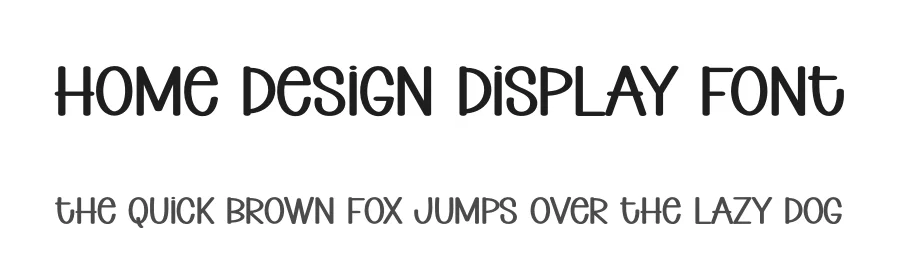 Home Design Display Font by andikastudio — Display Font