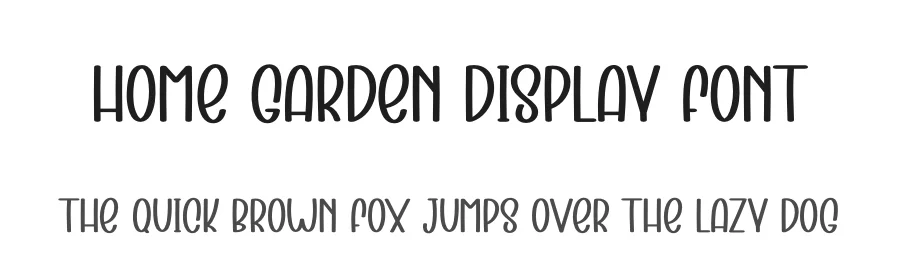 Home Garden Display Font by creativeletter — Display Font
