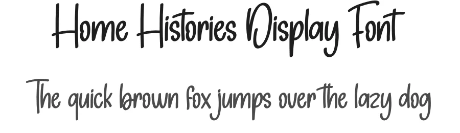 Home Histories Display Font by creativeletter — Display Font