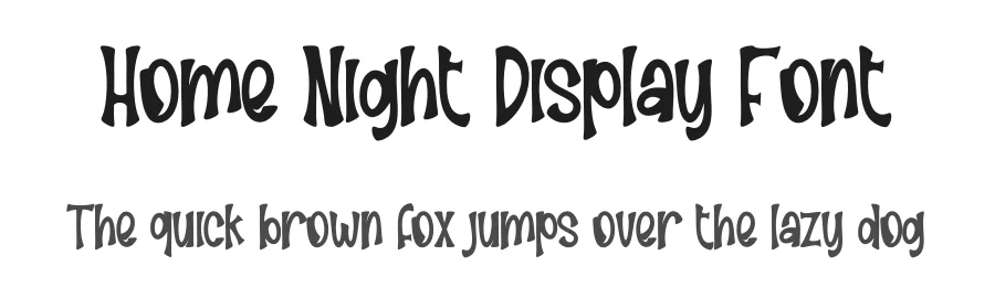 Home Night Display Font by creativeletter — Display Font