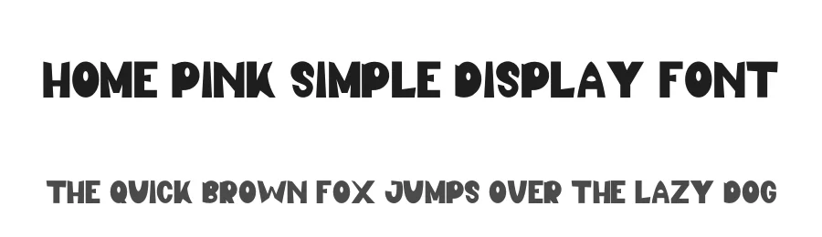 Home Pink Simple Display Font by inermediaSTUDIO — Display Font
