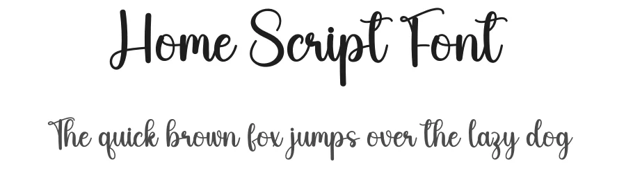 Home Script Font by Store_07 — Script Handwritten Font