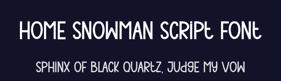 Home Snowman Script Font by andikastudio — Display Font — thumbnail 2