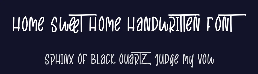 Home Sweet Home Handwritten Font by levincreative — Script Handwritten Font — thumbnail 2