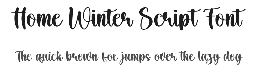 Home Winter Script Font by creativeletter — Script Handwritten Font