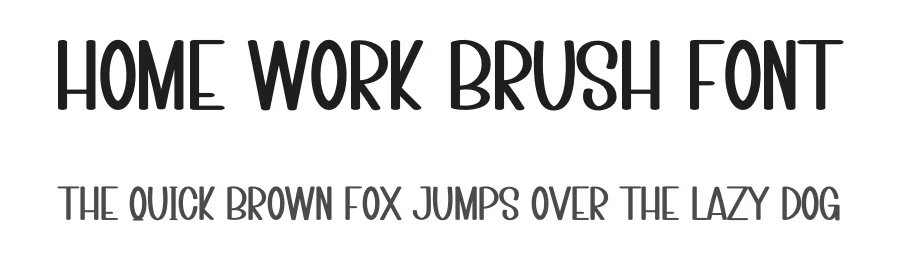 Home Work Brush Font by inermediaSTUDIO — Display Font