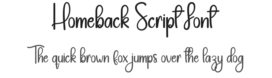 Homeback Script Font by andikastudio — Script Handwritten Font