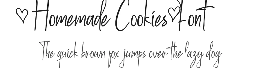 Homemade Cookies Font by CalligraphyFonts.net — Script Handwritten Font
