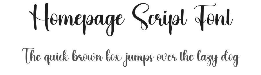 Homepage Script Font by creativeletter — Script Handwritten Font