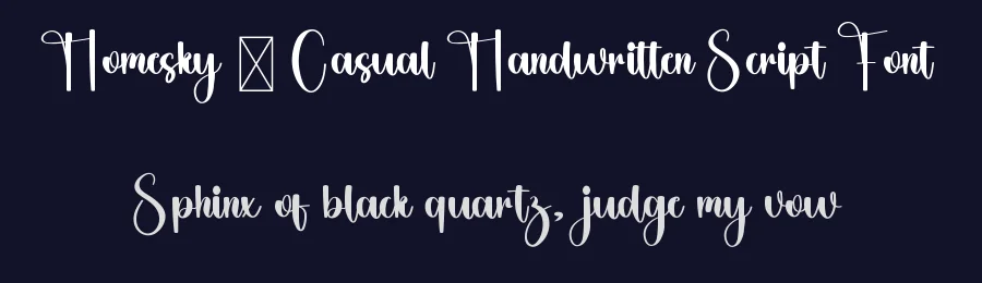 Homesky – Casual Handwritten Script Font by freshtypeink — Script Handwritten Font — thumbnail 2