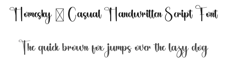 Homesky – Casual Handwritten Script Font by freshtypeink — Script Handwritten Font