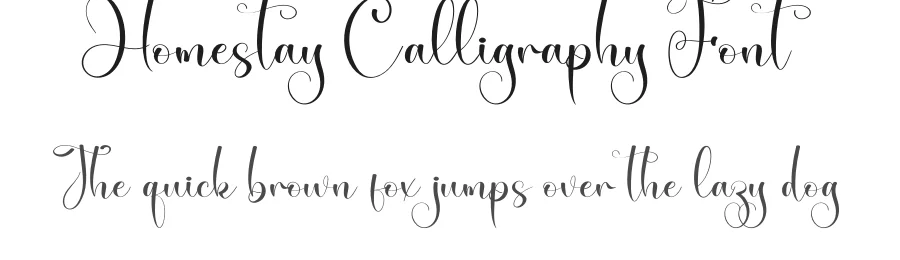 Homestay Calligraphy Font by creativeletter — Script Handwritten Font