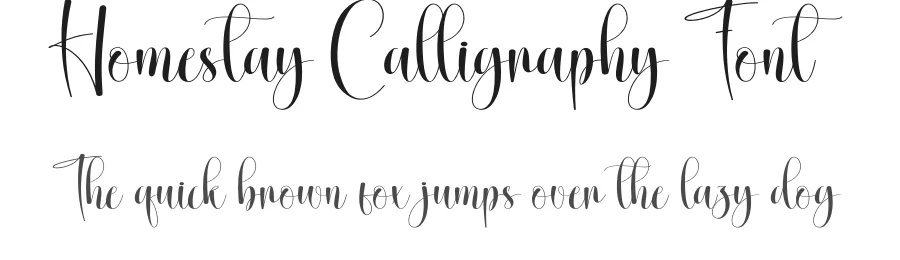 Homestay Calligraphy Font by creativeletter — Script Handwritten Font