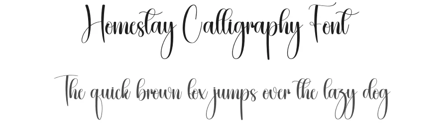 Homestay Calligraphy Font by creativeletter — Script Handwritten Font