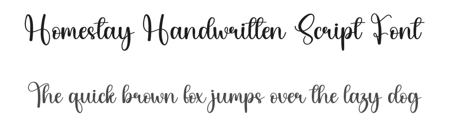 Homestay Handwritten Script Font by andikastudio — Script Handwritten Font