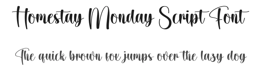 Homestay Monday Script Font by creativeletter — Script Handwritten Font