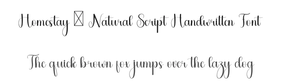 Homestay – Natural Script Handwritten Font by freshtypeink — Script Handwritten Font