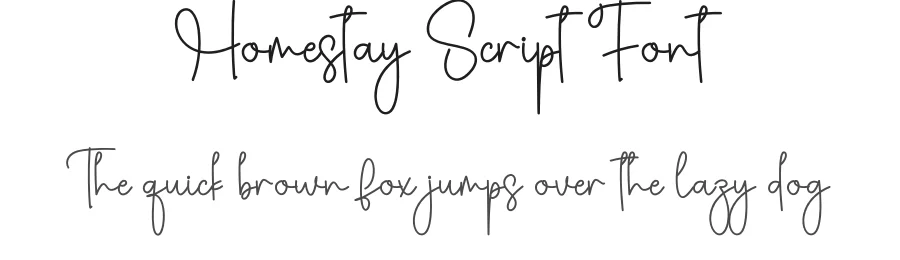 Homestay Script Font by creativeletter — Script Handwritten Font