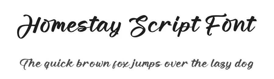 Homestay Script Font by glorytype — Script Handwritten Font