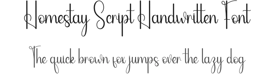 Homestay Script Handwritten Font by andikastudio — Script Handwritten Font