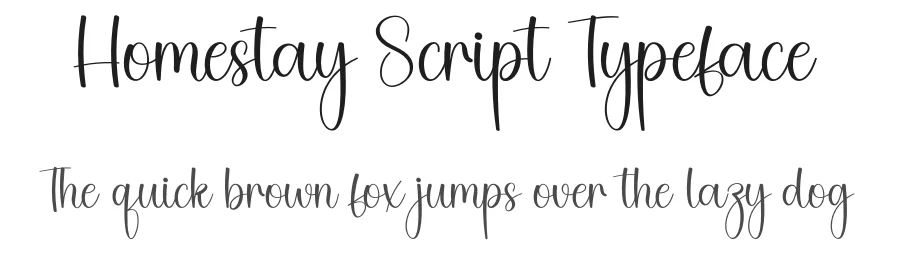 Homestay Script Typeface by creativeletter — Script Handwritten Font