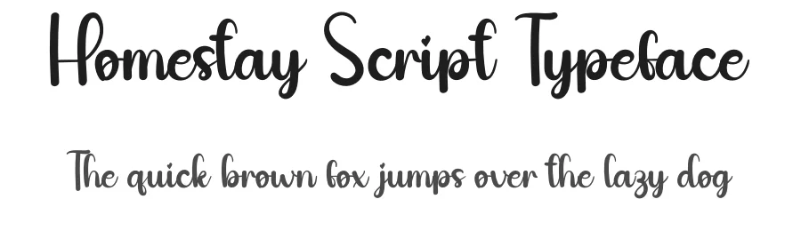 Homestay Script Typeface by andikastudio — Script Handwritten Font