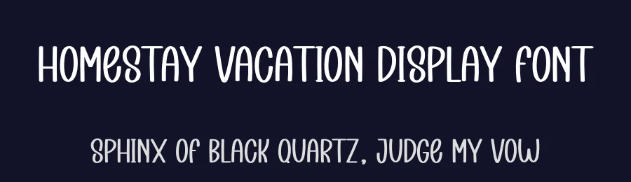 Homestay Vacation Display Font by creativeletter — Display Font — thumbnail 2