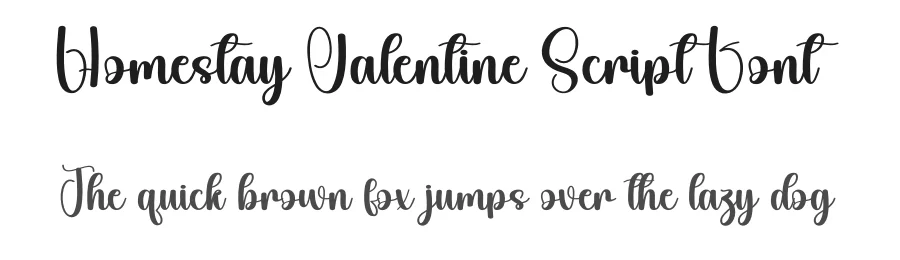 Homestay Valentine Script Font by andikastudio — Script Handwritten Font