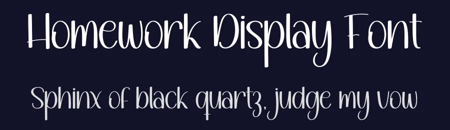Homework Display Font by creativeletter — Display Font — thumbnail 2
